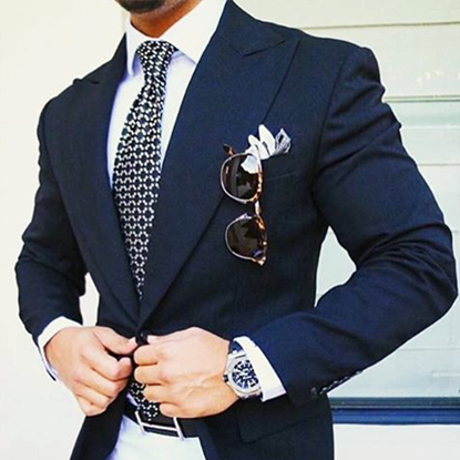 Picture of Navy Blue Jacket with White Trousers