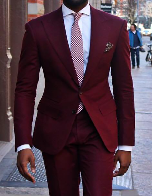 Picture of Burgundy two-piece suit