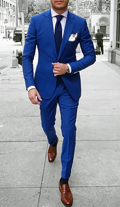 Picture of Skinny fit blue two-piece suit