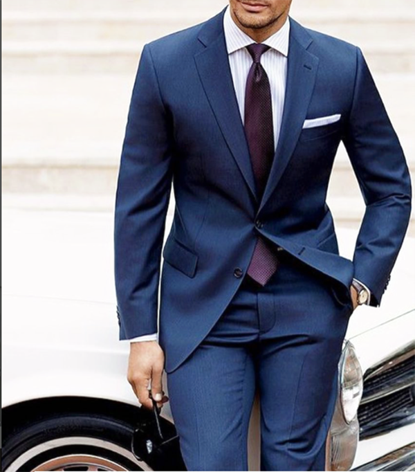 Picture of Slim fit blue two-piece suit
