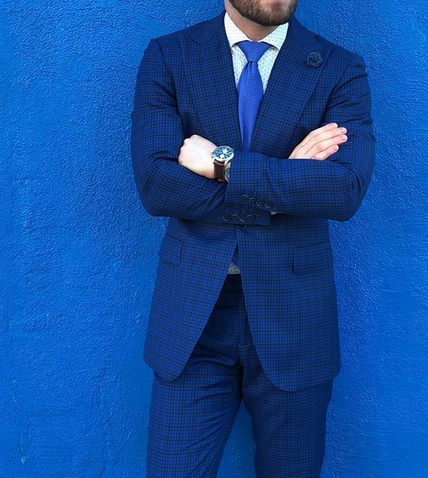 Picture of Blue Check Two Piece Suit