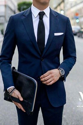 Picture of Navy Single Breasted Two-piece Suit