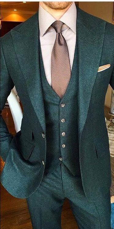Picture of Green Peaky Winter Three-Piece Suit
