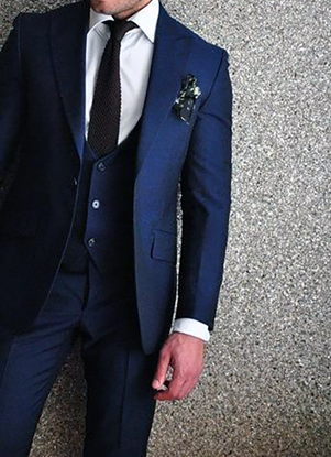 Picture of Navy Blue Three piece suit